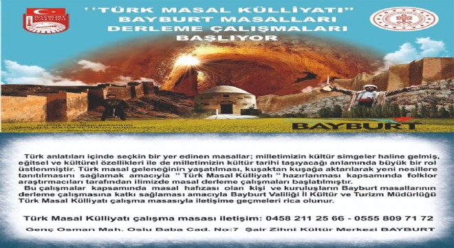  Bayburt kayıp masallarını arıyor 